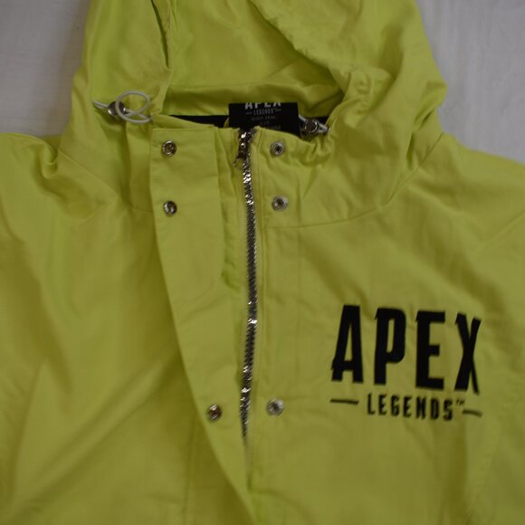 Graph Mens EA Apex Legends Mens Neon Green Reflective Hooded Jacket New - Picture 8 of 9